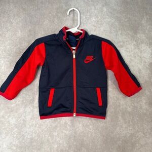 Nike Running/Track Jacket Full‎ Zip Baby 6/9 Months Navy Blue and Red